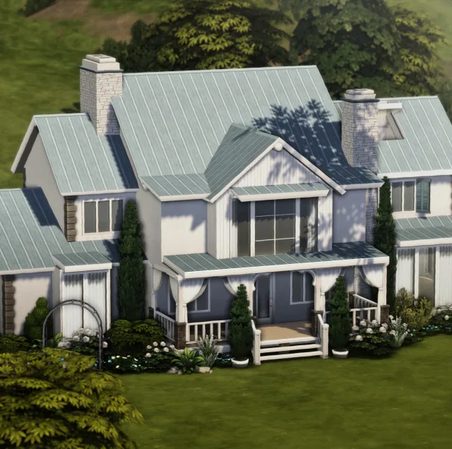 Vista previa de Sunkissed farmhouse download simfileshare, solares y habitaciones de axiisims para Los Sims 4.