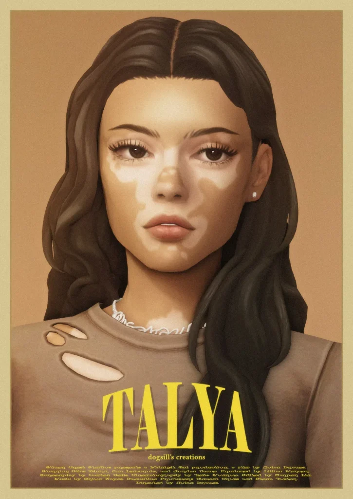 Talya cabello de dogsill para Los Sims 4