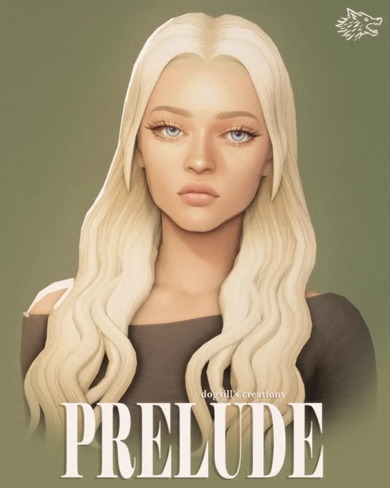 The prelude cabello set de dogsill para Los Sims 4