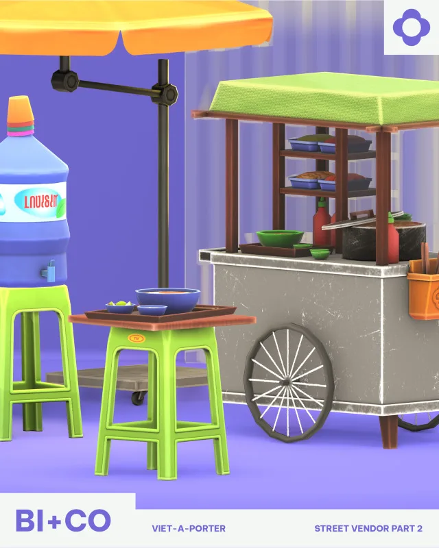 Viet-A-Porter - Street Vendor Part 2 Hey there Simmers! We’re finally back with part 2 of our street vendor colección. This time, we’re excited to introduce de biplusco para Los Sims 4