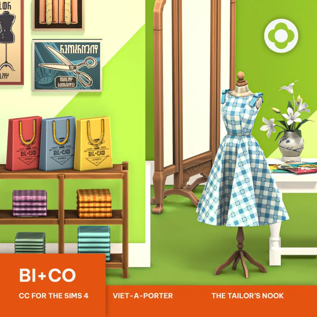 Viet-A-Porter - The Tailor’s Nook Part 3 Get ready to journey into the lively vibes straight from the vibrant Vietnamese tailor’s shops of the 70s! We are back with the de biplusco para Los Sims 4