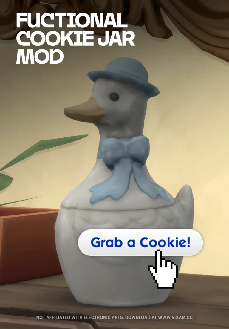 mods gratis para Los Sims 4, Whimsy Goose Cookie Jar (Sims 4 Mod) de SIXAMcc para Los Sims 4 | Simlish4