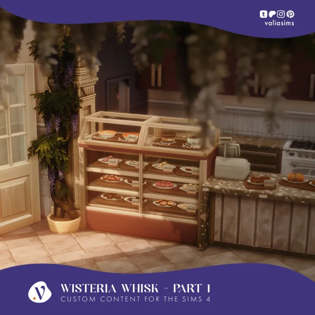 Wisteria Whisk - Part 1 Hey everyone! First of all, I’m so sorry for being a bit later than usual. I mentioned earlier that I had a work emergency for two weeks, which left me with de valiasims para Los Sims 4