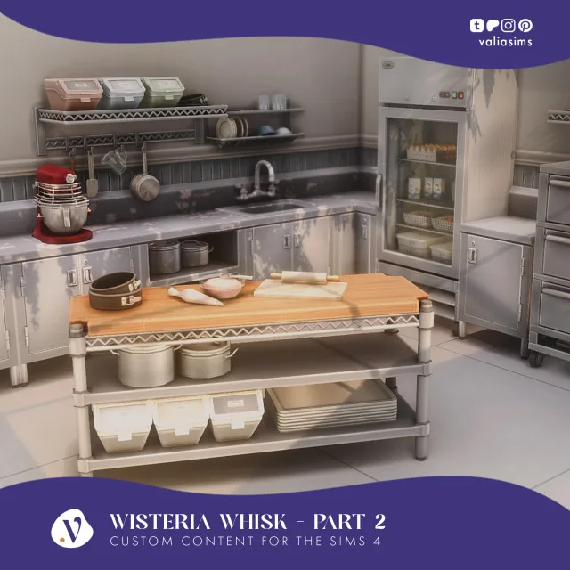 Wisteria Whisk - Part 3 Hey everyone! Finally I'm finished with the new set which is the 3rd and last part of the Wisteria Whisk colección and I'm so excited to share it with you de valiasims para Los Sims 4