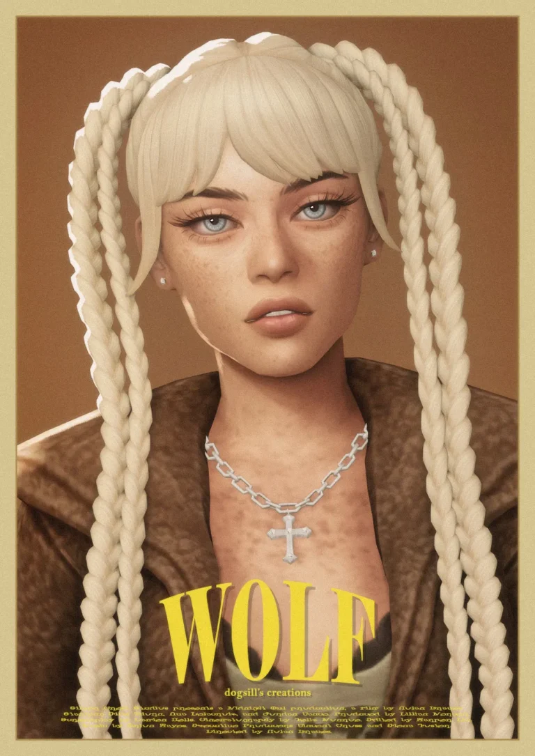 Wolf braids de dogsill para Los Sims 4