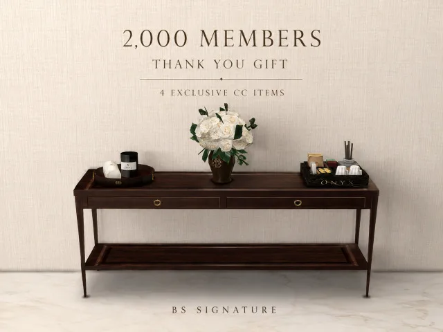 Vista previa de 2000 members gift free sims 4 luxury cc set by, solares y habitaciones de bs-signature para Los Sims 4.