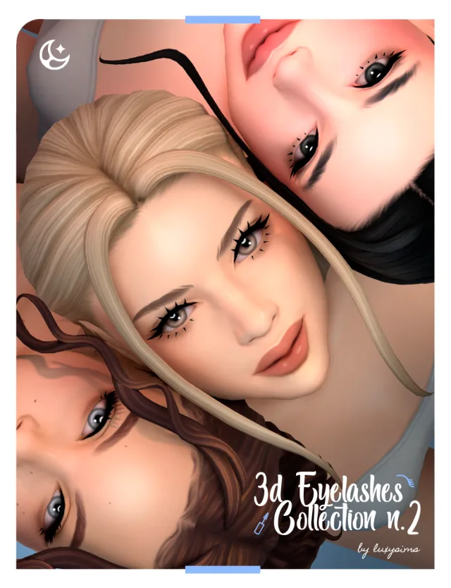Vista previa de 3D Eyelashes nº2 *Update*, detalles de piel de luxysims para Los Sims 4.