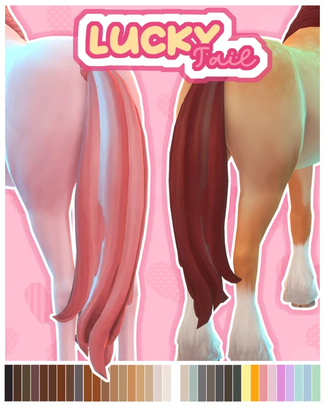 Vista previa de A long wild tail style for your luckiest, mascotas de apricotrush para Los Sims 4.