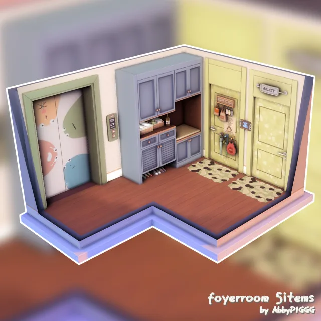 Vista previa de ABBYPIGGG]foyerroom1 _ 5items, construir y comprar de abbypiggg para Los Sims 4.