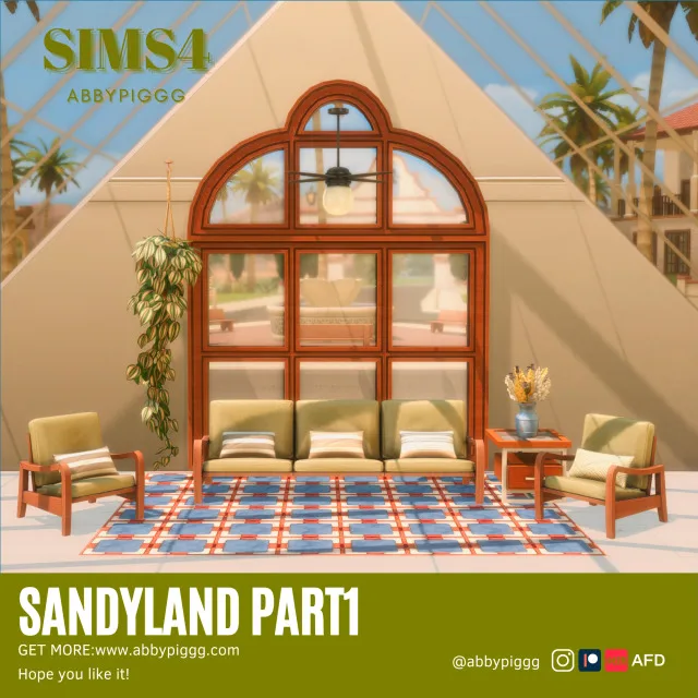 Vista previa de ABBYPIGGG]SandyLand Part1 _ 7items, construir y comprar de abbypiggg para Los Sims 4.