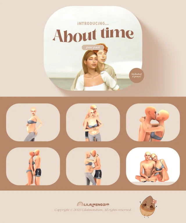 Vista previa de About time β ππππ ππππ, poses de lilalmondsim para Los Sims 4.
