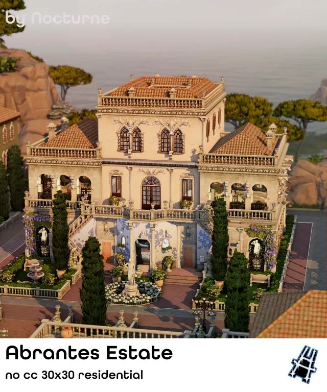 Vista previa de Abrantes Estate |Ondarion | Verdemar, solares y habitaciones de nocturne-vi para Los Sims 4.