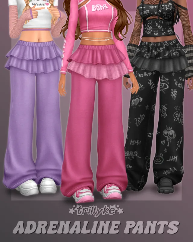 Vista previa de Adrenaline Pants, ropa de trillyke para Los Sims 4.