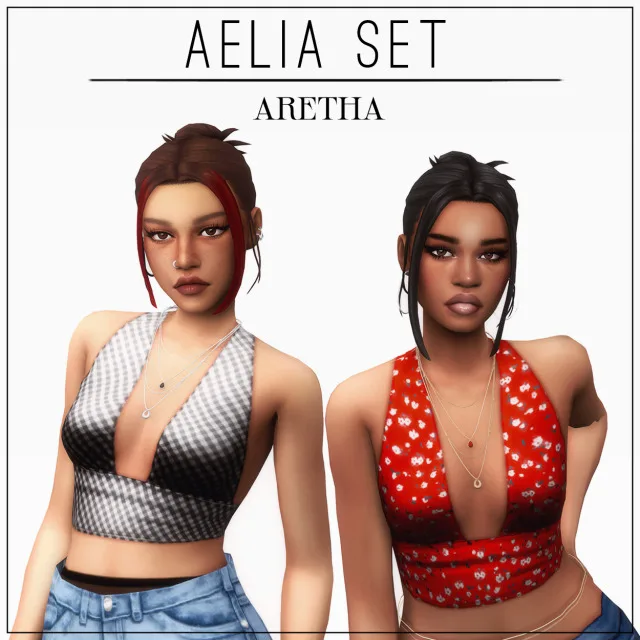 Vista previa de Aelia set, crear un sim de arethabee para Los Sims 4.