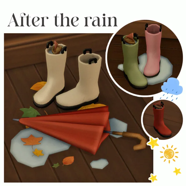 Vista previa de After the rain︎︎[a freebie], construir y comprar de tamsiecc para Los Sims 4.