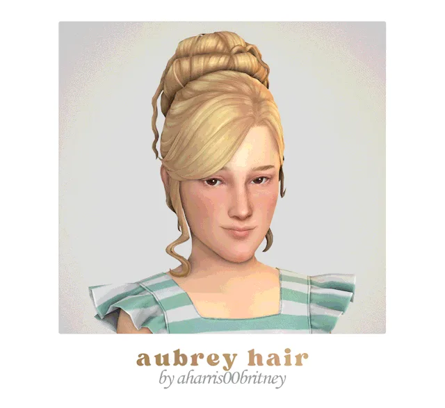 Vista previa de Aharris00britney' Aubrey, Fiona & Peach cabello (Kids conversiones), cabello de its-adrienpastel para Los Sims 4.