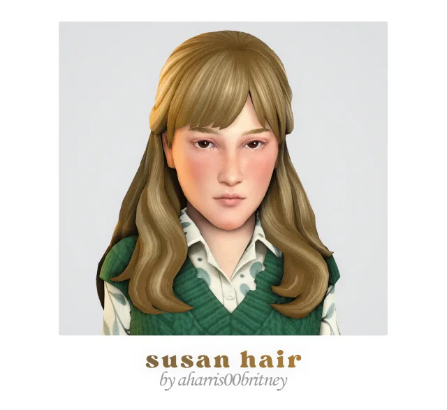 Vista previa de Aharris00britney' Susan & Mica cabello (Kids conversiones), accesorios de its-adrienpastel para Los Sims 4.
