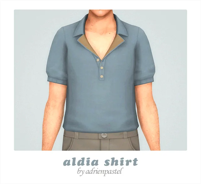 Vista previa de Aldia Shirt, ropa de its-adrienpastel para Los Sims 4.