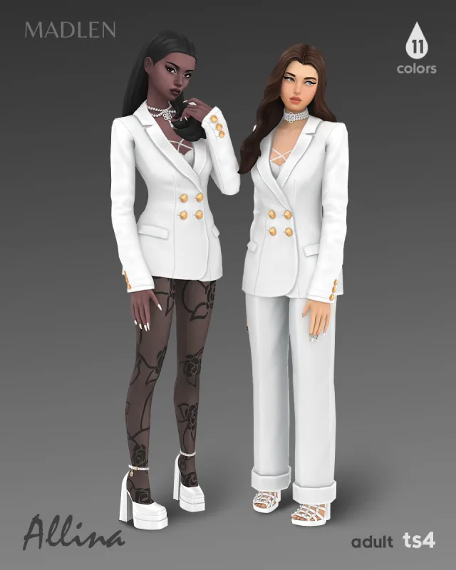 Vista previa de Allina set introducing the allina set a chic, ropa de madlensims para Los Sims 4.
