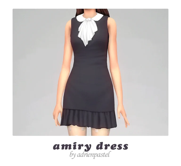 Vista previa de Amiry vestido ·, ropa de its-adrienpastel para Los Sims 4.