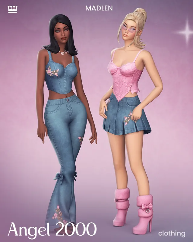 Vista previa de Angel 2000 set ive been wanting to make a cute, ropa de madlensims para Los Sims 4.