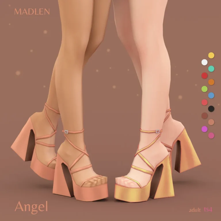 Vista previa de Angel zapatos get ready for summer cross over back, zapatos de madlensims para Los Sims 4.