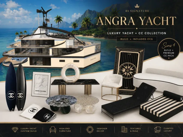 Vista previa de Angra yacht is finally here bringing together one, solares y habitaciones de bs-signature para Los Sims 4.