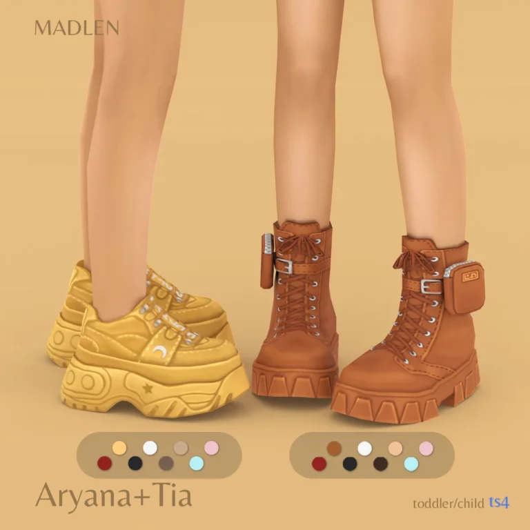 Vista previa de Aryana tia childtoddler now available to the, zapatos de madlensims para Los Sims 4.