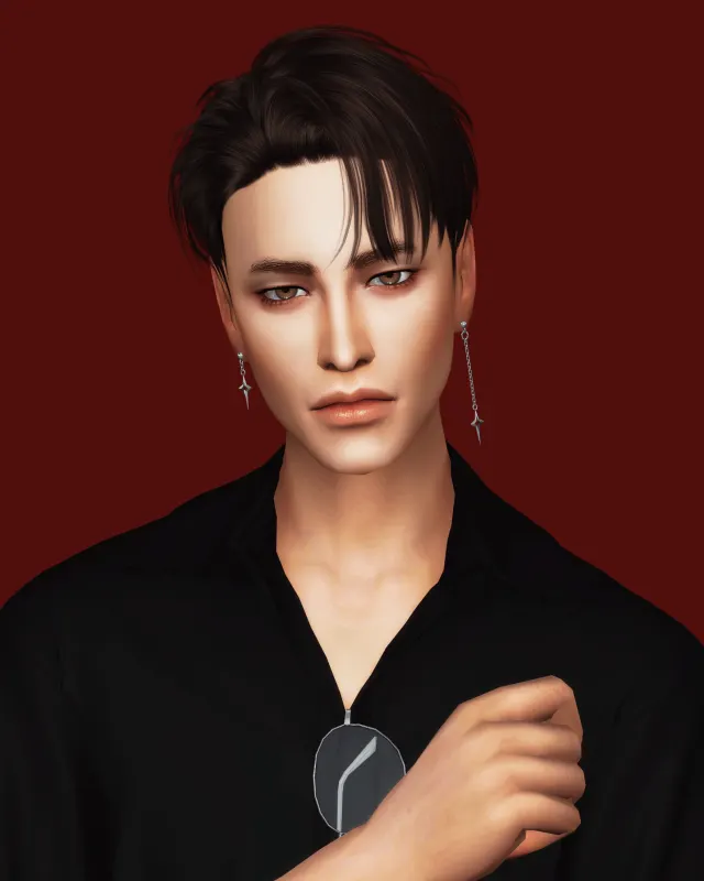 Vista previa de Asymmetric Star Earrings, accesorios de gorillax3-cc para Los Sims 4.