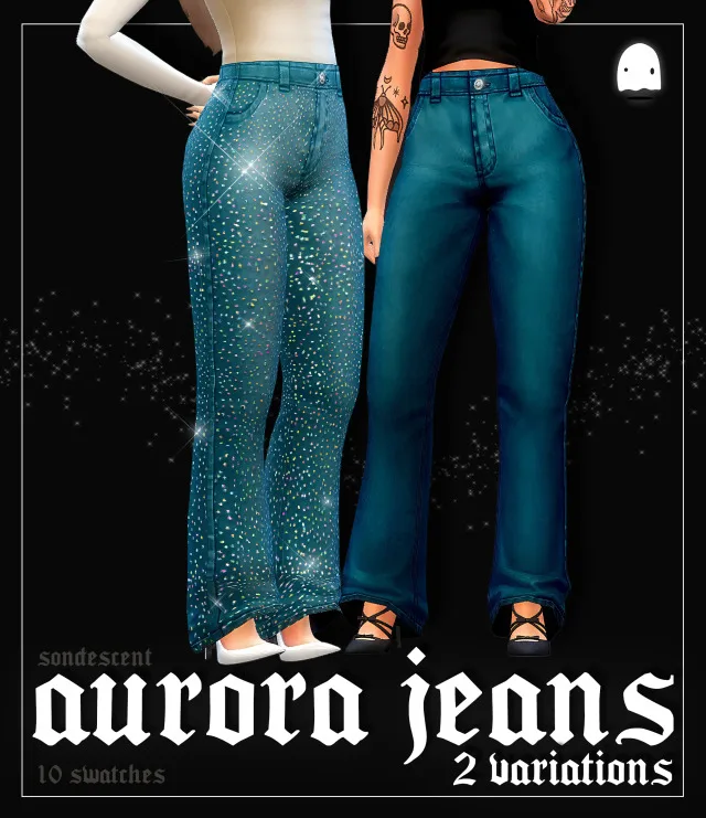 Vista previa de Aurora jeans, ropa de sondescent para Los Sims 4.