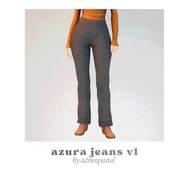 Vista previa de Azura Jeans, ropa de its-adrienpastel para Los Sims 4.