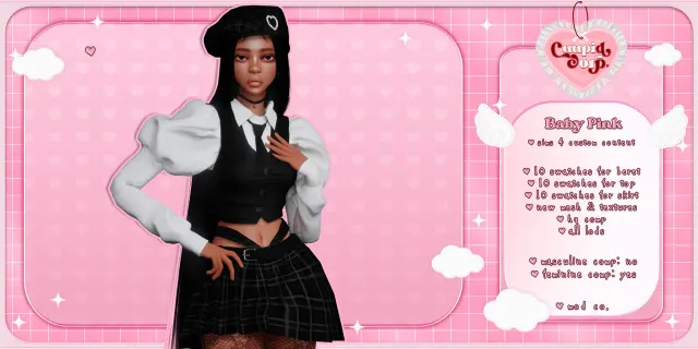 Vista previa de Baby Pink || Mod Co, mods de 1-800-cuupid para Los Sims 4.