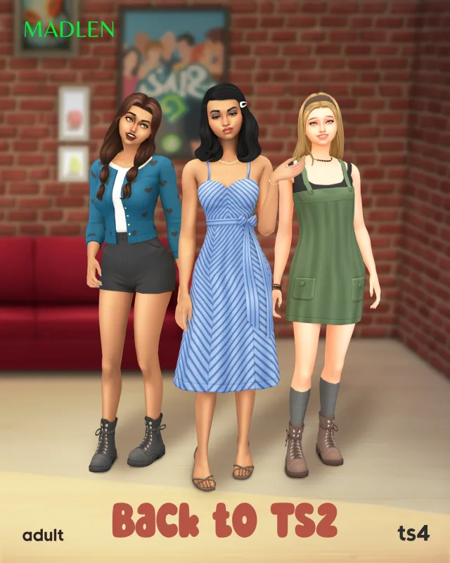 Vista previa de Back to ts2 set i was inspired by my recent, ropa de madlensims para Los Sims 4.