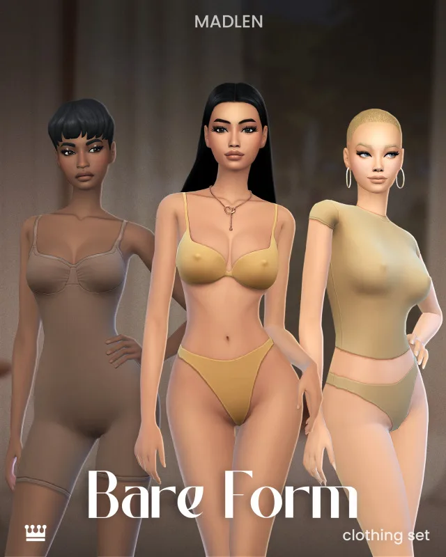 Vista previa de Bareform set finally here i was inspired by, crear un sim de madlensims para Los Sims 4.