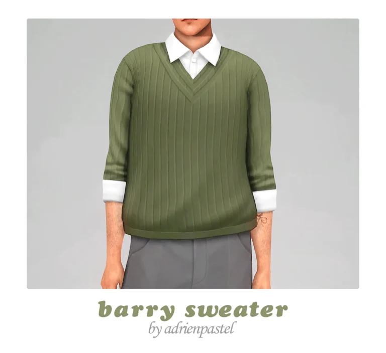 Vista previa de Barry Sweater ·, ropa de its-adrienpastel para Los Sims 4.