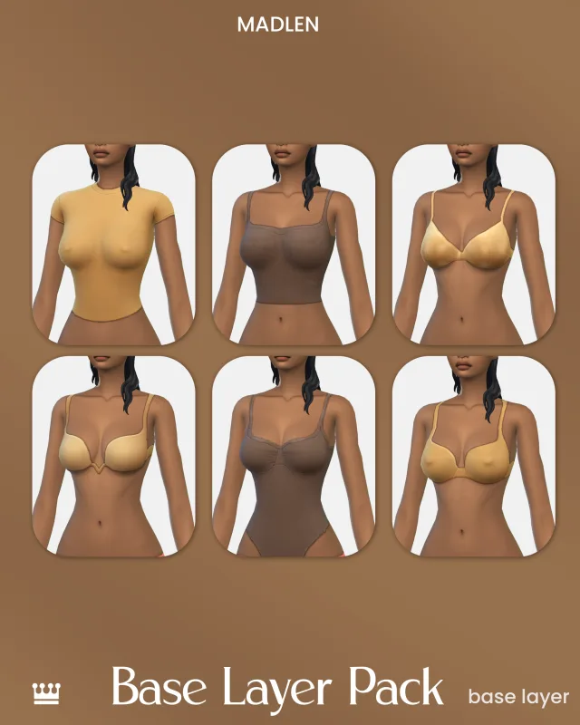 Vista previa de Base layer pack you asked i delivered this was a, crear un sim de madlensims para Los Sims 4.