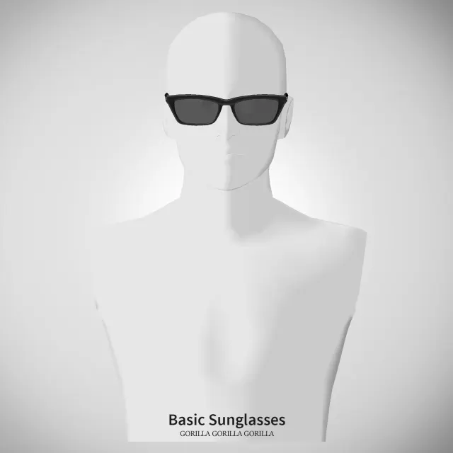 Vista previa de Basic Sunglasses, crear un sim de gorillax3-cc para Los Sims 4.