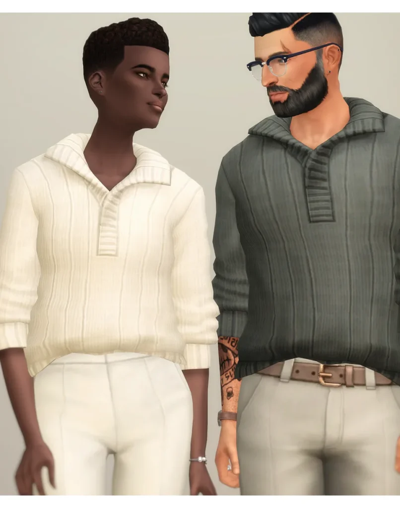 Vista previa de Basic Sweater VI / 1 (25 color), ropa de rustys-cc para Los Sims 4.