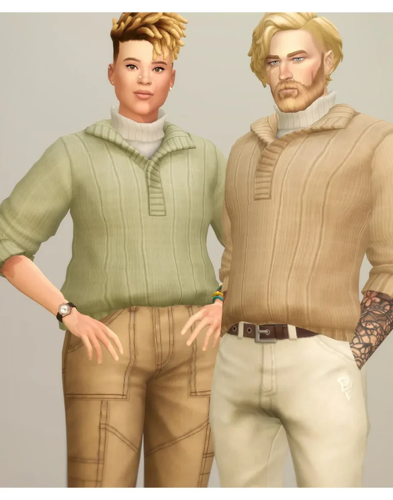 Vista previa de Basic Sweater VI / 2 (25 color), ropa de rustys-cc para Los Sims 4.