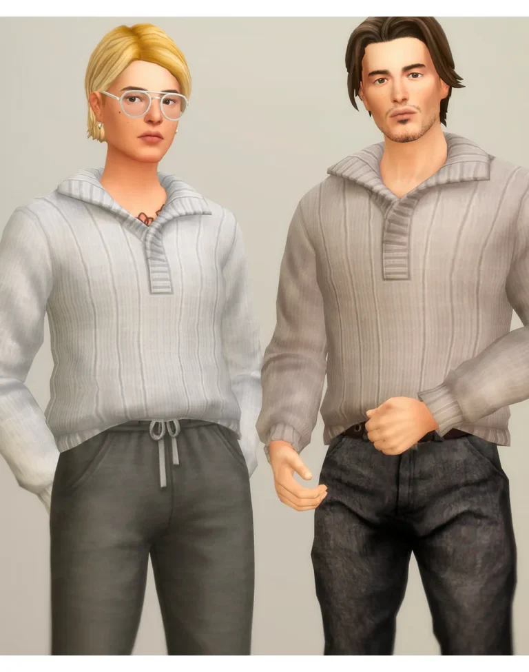 Vista previa de Basic Sweater VI / 3 (25 color), ropa de rustys-cc para Los Sims 4.