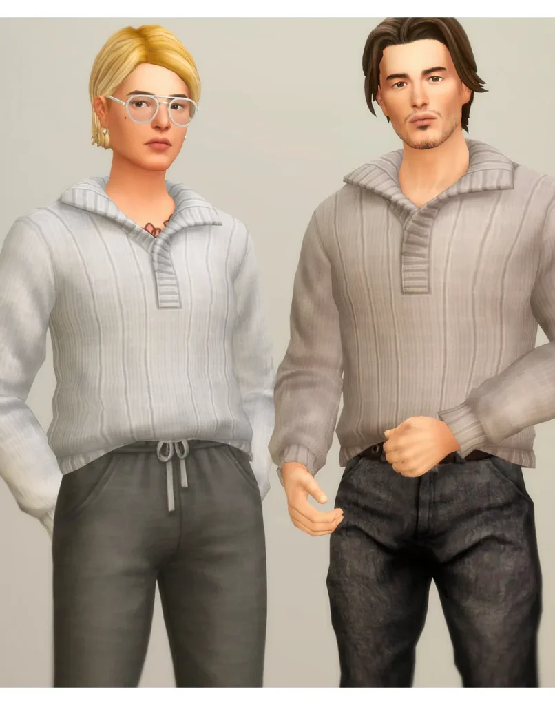 Vista previa de Basic Sweater VI / 3 (25 color), ropa de rustys-cc para Los Sims 4.