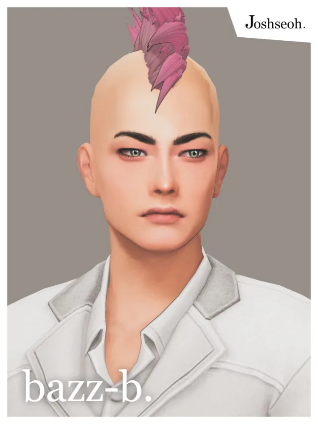 Vista previa de Bazz-B cabello (cabello Commissions), cabello de joshseoh para Los Sims 4.