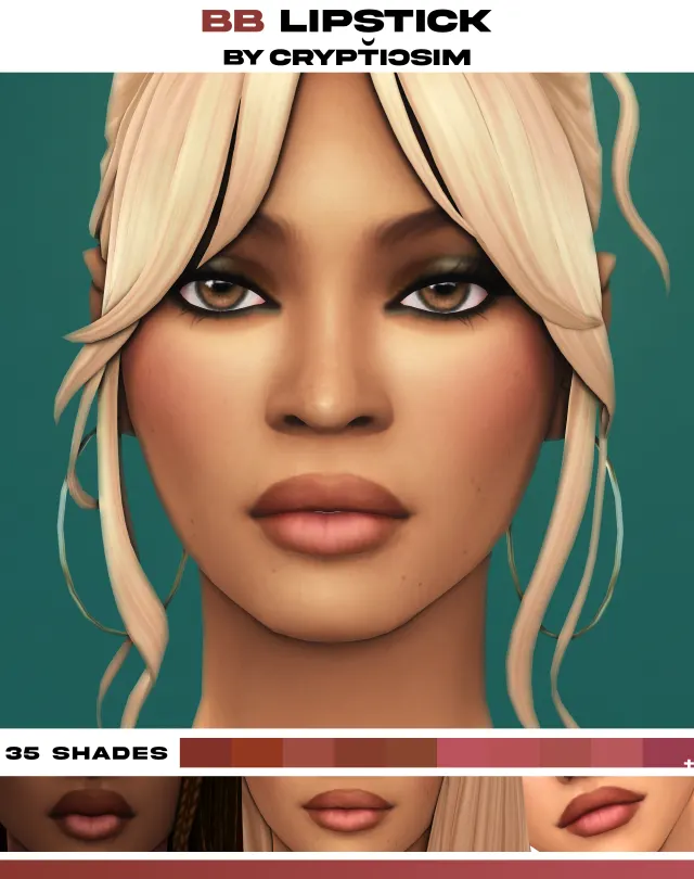 Vista previa de BB labial, maquillaje de crypticsim para Los Sims 4.
