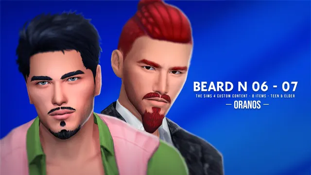 Vista previa de Beard N 06 - 07, crear un sim de oranos para Los Sims 4.