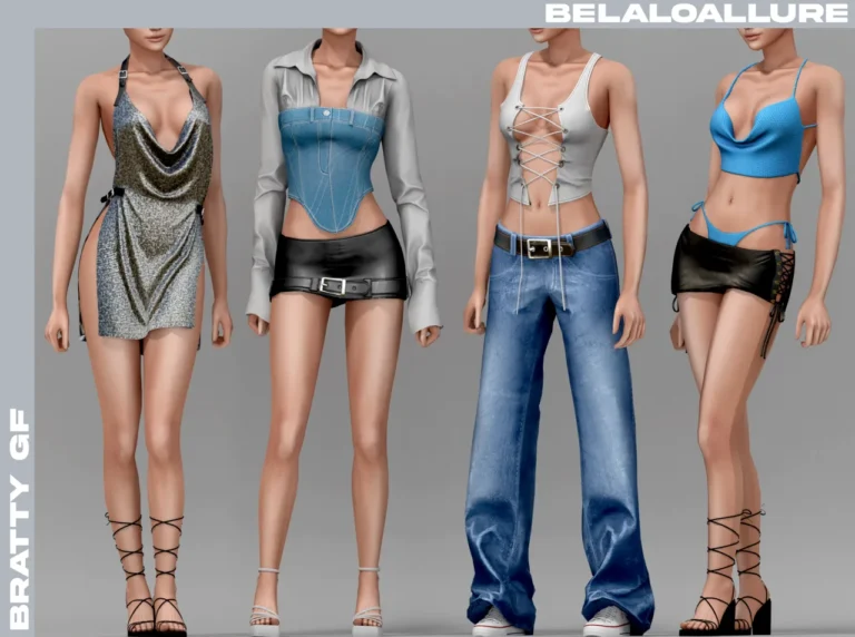 Vista previa de Belaloallure_Bratty GF CC, ropa de belaloallure3 para Los Sims 4.