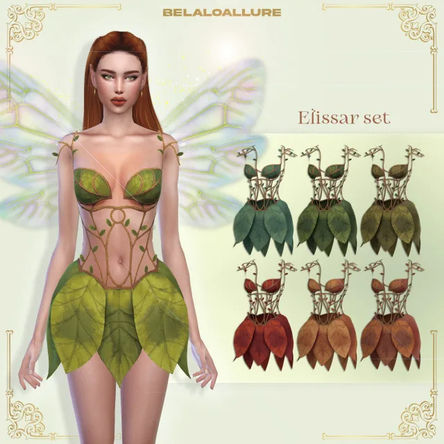 Vista previa de Belaloallure_Elissar fairy set, crear un sim de belaloallure3 para Los Sims 4.