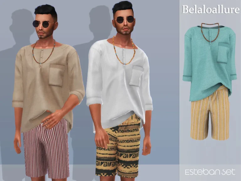 Vista previa de Belaloallure_Esteban set, crear un sim de belaloallure3 para Los Sims 4.