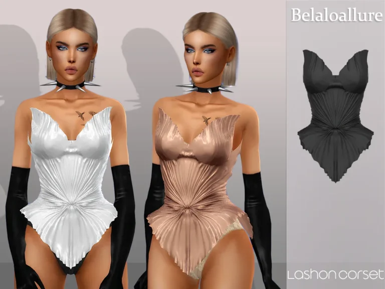 Vista previa de Belaloallure_Lashon corset, crear un sim de belaloallure3 para Los Sims 4.