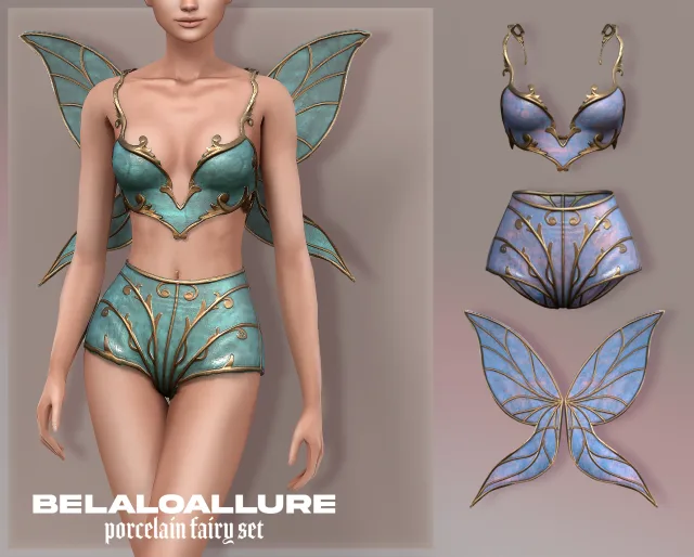 Vista previa de Belaloallure_porcelain fairy set, crear un sim de belaloallure3 para Los Sims 4.