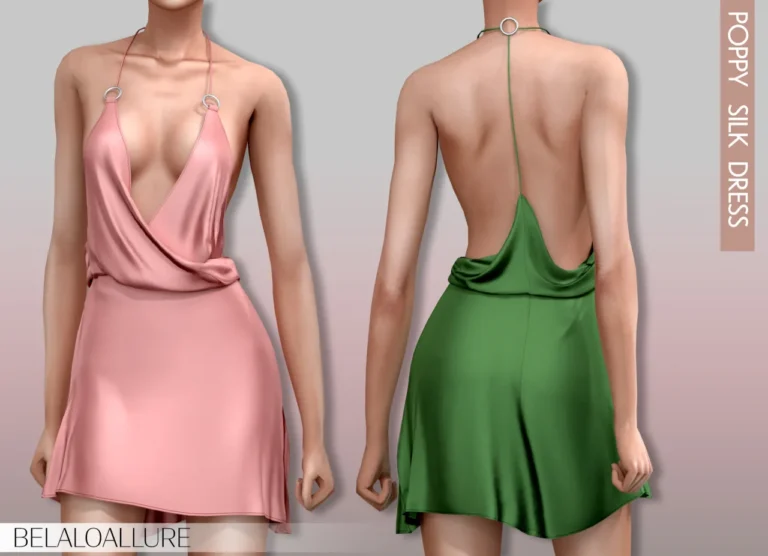Vista previa de Belaloallure_Silk dresses cc, ropa de belaloallure3 para Los Sims 4.